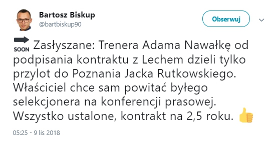 TYLE brakuje do ogłoszenia Nawałki trenerem Lecha!